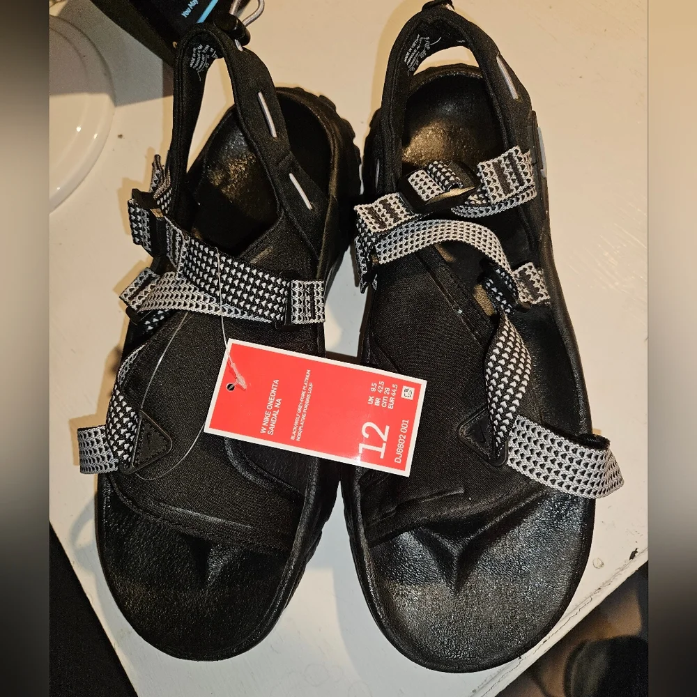 Nike Oneonta Sandal 'Black Pure Platinum' Men Size 12 - Picture 3 of 5